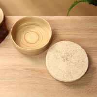 Банка для сыпучих продуктов 16х16х7,5 см, бамбук