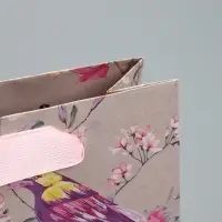 Пакет подарочный крафтовый, упаковка, &laquo;Птицы&raquo;, S 15 х 12 х 5.5 см