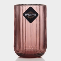 Стакан стеклянный Magistro &laquo;Грани&raquo;, 400 мл, 8&times;13 см, цвет сиреневый