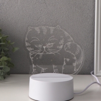 Светильник "Толстый кот" LED RGB от сети RISALUX 9,5х16,7х16 см