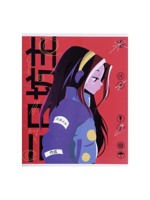 Тетрадь 48 листов в линейку Calligrata &laquo;АнимеArt&raquo;, в линейку, обложка мелованный картон, ВД-лак, блок офсет, МИКС