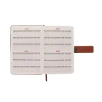 Ежедневник недатированный формат А5, с хлястиком, 128л, линия, пвх, Коричневый