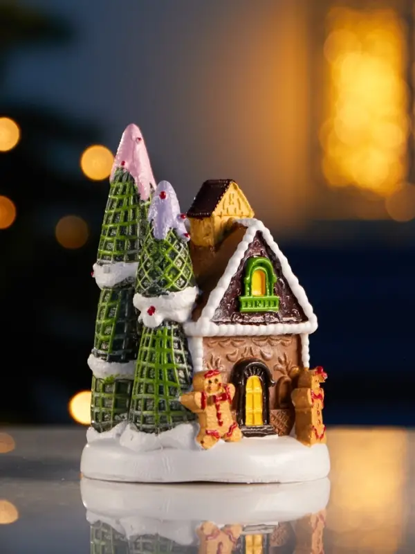 Фигура светодиодная "Дом печеньки" 10х7 см, 4 LED, LR41x3 (в компл), Т/БЕЛЫЙ