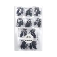 Беруши на шнурке, 3&times;1.7 см, фасовка 10 пар, силиконовые, в футляре, чёрные