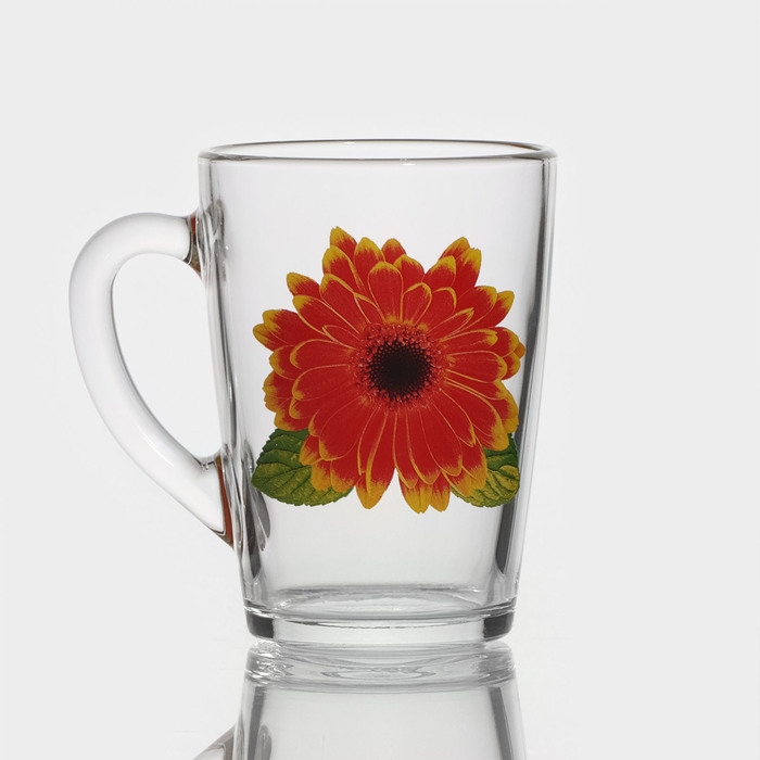 Кружка стеклянная &laquo;Коллекция цветов&raquo;, 300 мл, рисунок МИКС