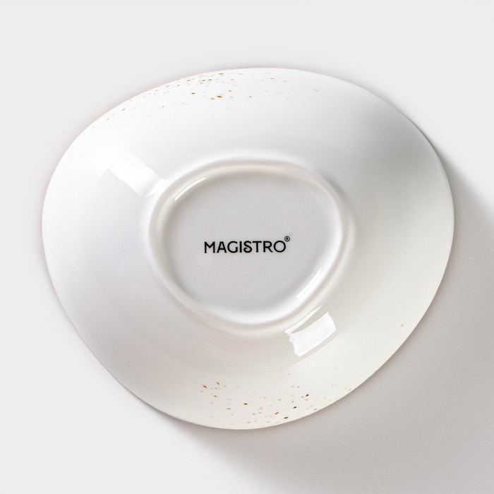 Салатник фарфоровый Magistro &laquo;Церера&raquo;, 440 мл, 15,5&times;13,4 см, цвет белый