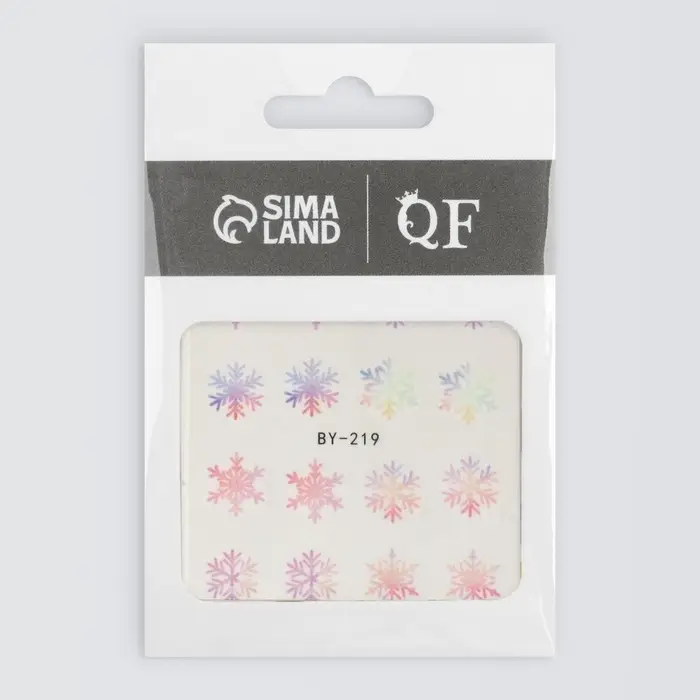 Слайдеры для ногтей &laquo;Снежинки&raquo;, разноцветные