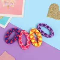 Резинка для волос "Махрушка" (набор 4 шт) яркая сеточка, 3,5 см