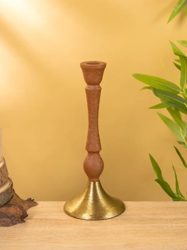 Подсвечник на 1 свечу "Бисквит" 10,5х10,5х25 см