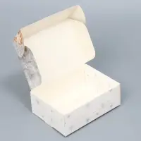 Коробка подарочная новогодняя складная &laquo;Снежные шары&raquo;, 14 х 10 х 5 см