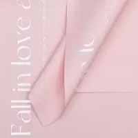 Пленка для цветов матовая, "Любовь", 58х58см, розовый