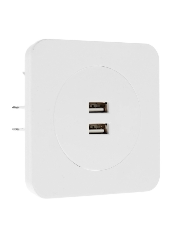 Розетка с 2 USB-A разъёмами, 2.1А, 5В, серия "Circular", 10 А, скрытая, белая