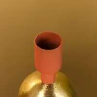 Подсвечник на 1 свечу текстурный "Терракотовый" с 1 сферой 7,5х7,5х11,5 см