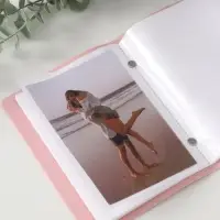 Фотоальбом из кожзама &ldquo; Счастливые моменты&rdquo; розовый, 12,5 х 17 см