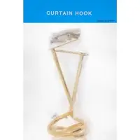 Крючок - держатель для штор на стену CAPPIO KS044, металлический, цвет золото, 2 шт