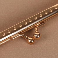 Фермуар пришивной &laquo;Прямоугольник&raquo;, 10 см, цвет золотой