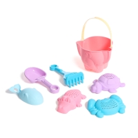 Песочный набор №9 &laquo;Африка&raquo;: ведро, 4 формочки, лопатка, грабли, МИКС