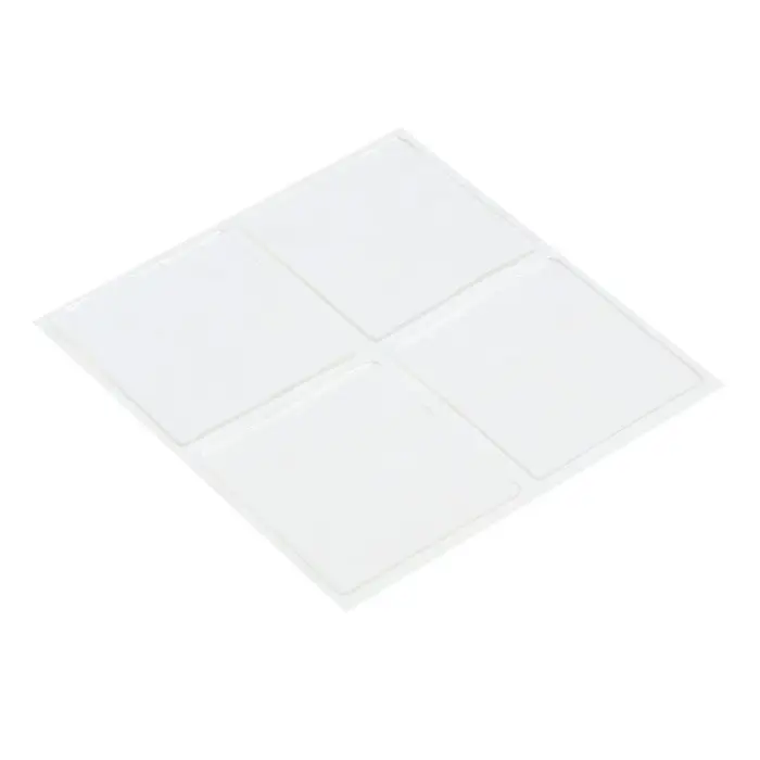 Двусторонние самоклеящиеся держатели ТУНДРА, 33.5&times;33.5 мм, прозрачные, 4 шт.