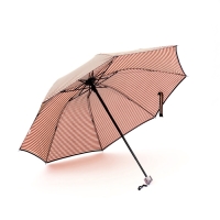 Зонт механический &laquo;Полосы&raquo;, эпонж, 4 сложения, 8 спиц, R = 50/57 см, D = 114 см, цвет МИКС