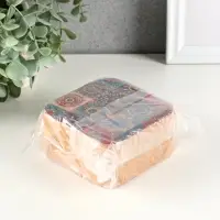 Шкатулка кожзам для украшений "Восточный ковёр" пробка 10х10х5 см