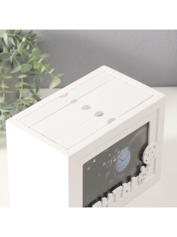 Фотоархив на 96 фото 10х15 см + рамка 10х15 см "Мечты" белый 20х15х12 см