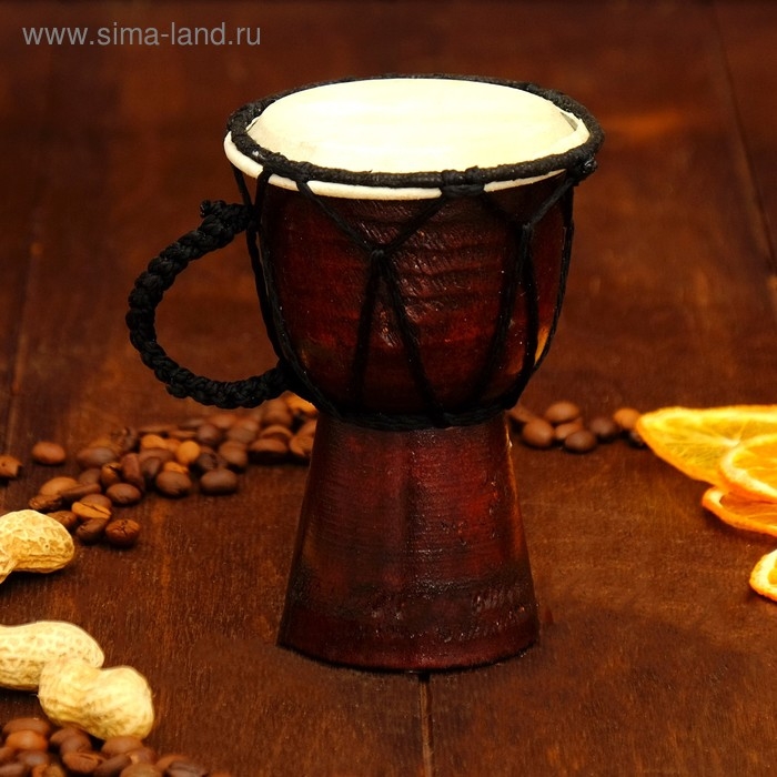 Сувенирный музыкальный инструмент барабан джембе "Классика" 12х9х9 см