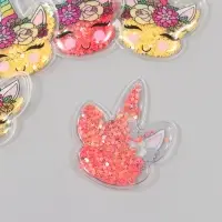 Шейкер для творчества PVC "Единорог с цветами" с глиттером МИКС 6х5,2 см