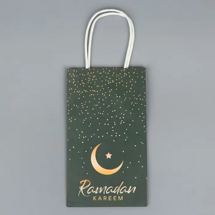 Пакет подарочный крафтовый &laquo;Рамадан&raquo;, 12 х 21 х 9 см