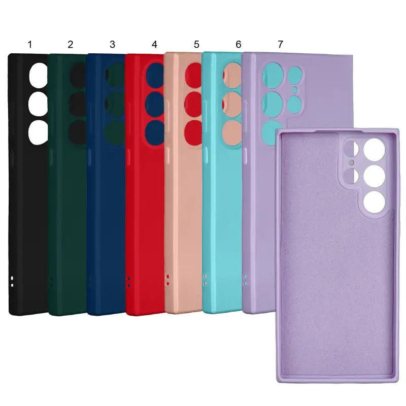 Чехол Samsung S22 Ultra цветной силикон