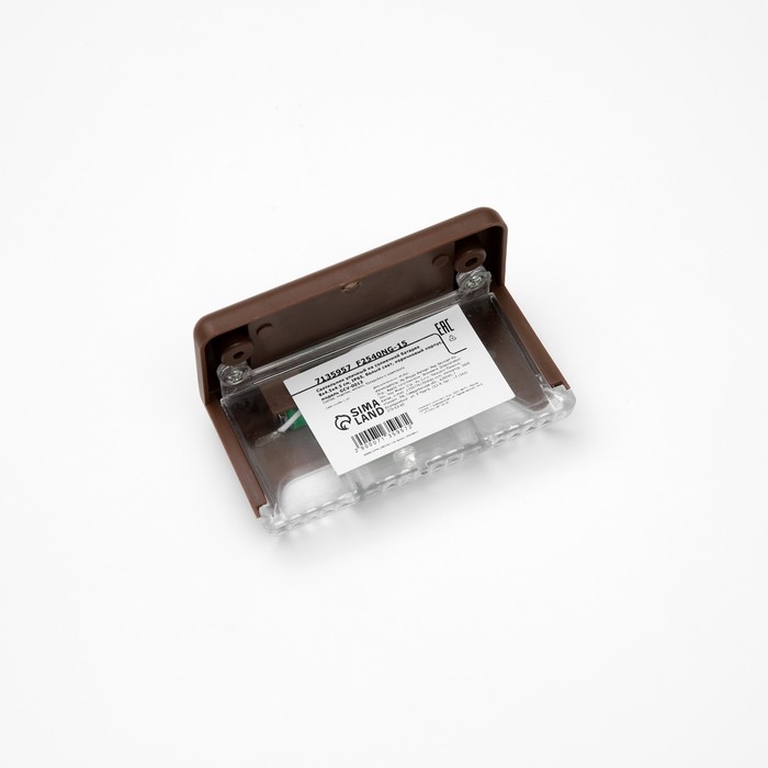 Садовый светильник на солнечной батарее, 8 &times; 4.5 &times; 4.5 см, 1 LED, свечение белое, коричневый