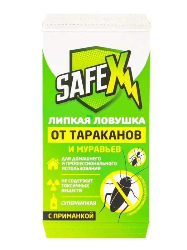 Клеевая ловушка-домик от тараканов и муравьев "SAFEX", набор, 10 шт