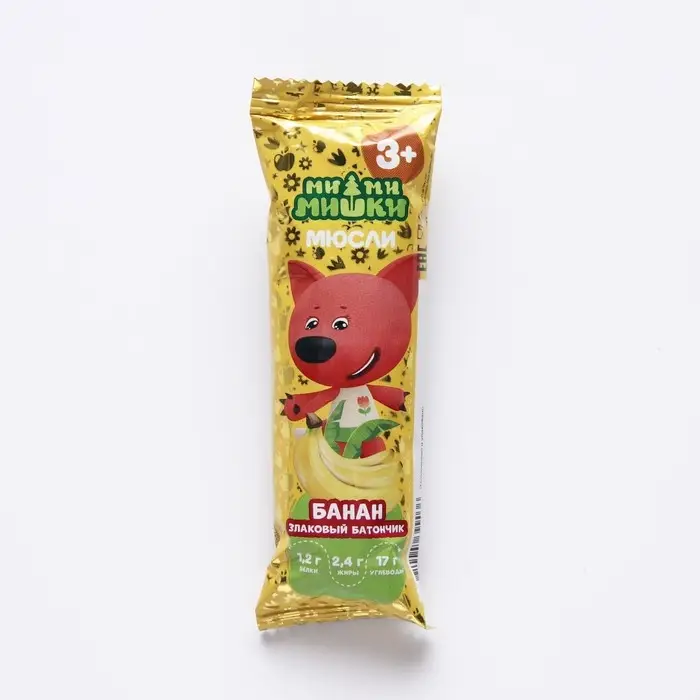 Батончик-мюсли злаковый Ми-Ми-Мишки банан, 24 г