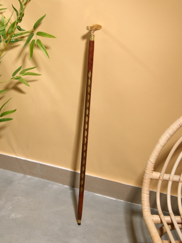 Трость "Домино" шишам, латунь 92 см