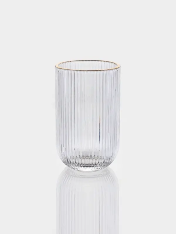 Набор стаканов 6 шт, 400 мл, золотой обод