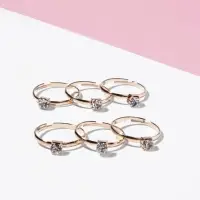 Кольцо детское Выбражулька &laquo;Как у мамы&raquo;, кристалл 4 мм, белое в золоте, безразмерное