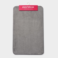 Коврик для дома Доляна &laquo;Софт&raquo;, 50&times;80 см, цвет серый