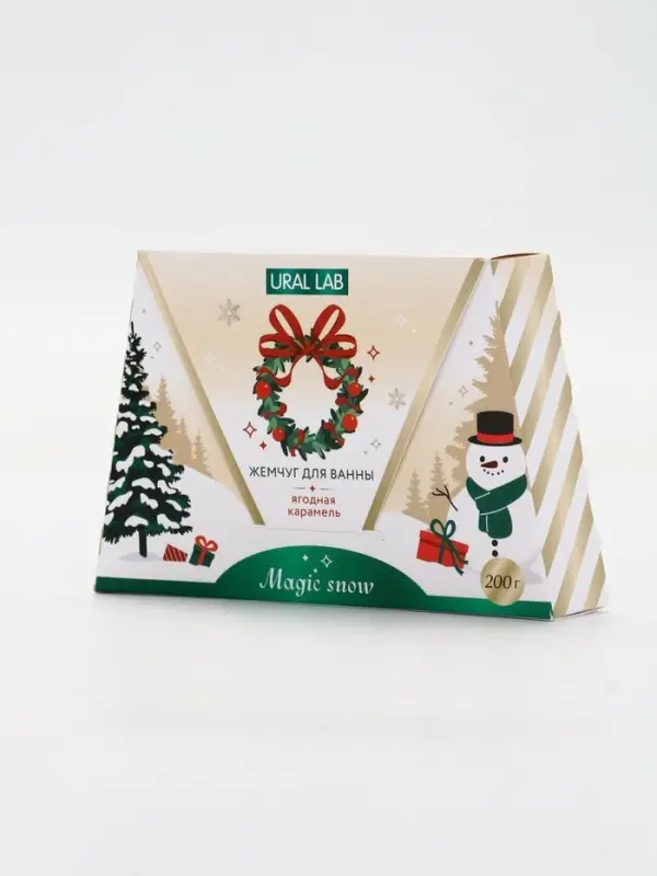 Жемчуг для ванны Magic snow, аромат ягодная карамель, 200 г, URAL LAB
