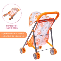 Коляска летняя для кукол &laquo;Лисички&raquo;, металлический каркас
