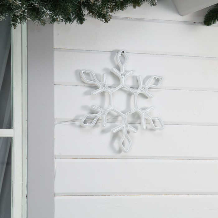 Неоновая фигура &laquo;Снежинка&raquo;, 37 см, 288 LED, 12 В, 8 режимов, свечение синее/белое