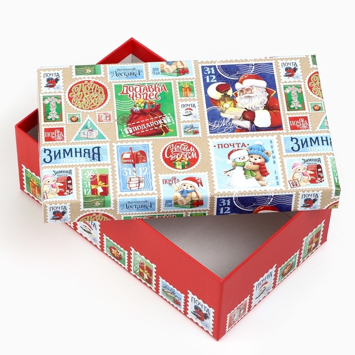 Набор подарочных коробок 10 в 1 &laquo;Новогодняя почта&raquo;, 12 х 7 х 4 &ndash; 32.5 х 20 х 12.5 см, Новый год
