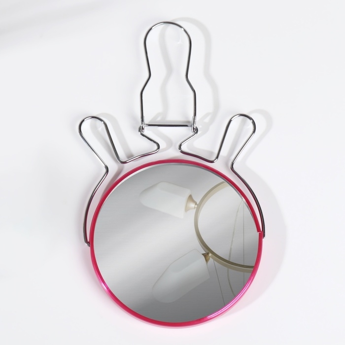 Зеркало настольное - подвесное &laquo;Круг&raquo;, двустороннее, с увеличением, d зеркальной поверхности 11,5 см, цвет МИКС
