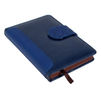 Ежедневник недатированный А6, 120 листов в клетку, тонированный срез, с хлястиком, обложка ПВХ, МИКС