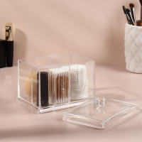 Органайзер для хранения, 4 секции, 13 &times; 14 &times; 11 см, цвет прозрачный