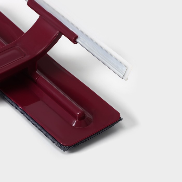 Щётка для окон Доляна, стальная телескопическая ручка 73(114) см, насадка из микрофибры 27&times;8 см, цвет МИКС