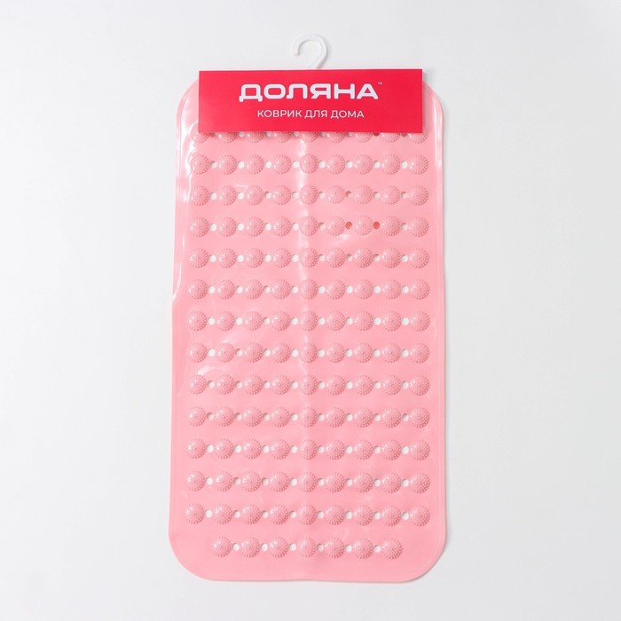 Коврик противоскользящий в ванну на присосках Доляна &laquo;Пузырьки&raquo;, 37&times;71 см, цвет МИКС