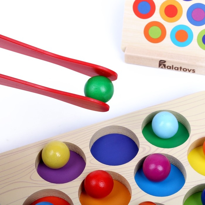 Сортер с пинцетом &laquo;Цветные шарики&raquo;