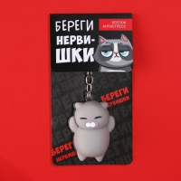 Брелок мялка для ключей &laquo;Береги нервишки&raquo; 5 х 3,8 см