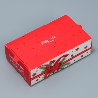 Коробочка для макарун &laquo;Уютных моментов&raquo; 18 х 10 х 5,5 см, Новый год