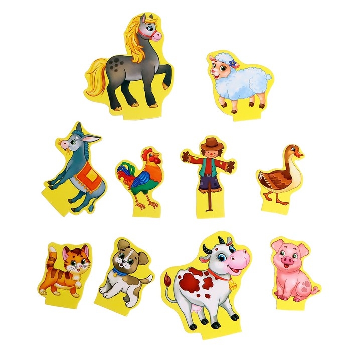 Набор напольный пазл с фигурками &laquo;Моя ферма&raquo;, 10 фигурок, 42 детали