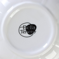 Сахарница фарфоровая с ложкой на бамбуковой подставке BellaTenero, 350 мл, цвет белый